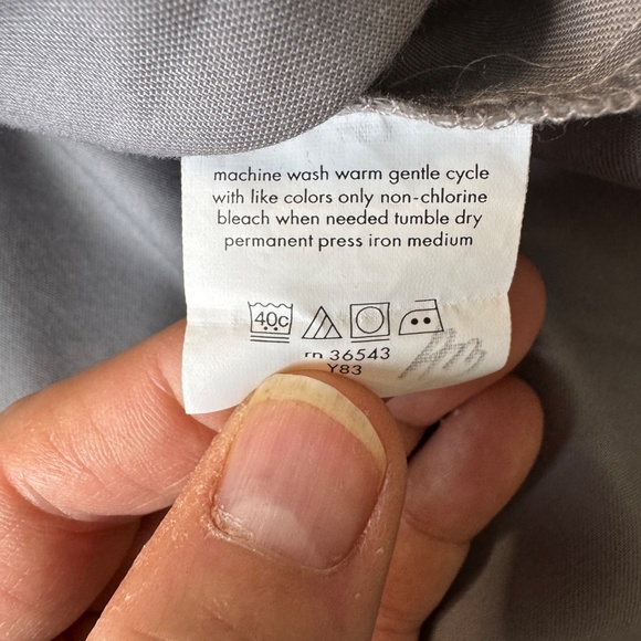 Geoffrey Beene Men's Classic Fit Dress Shirt Button Up Silver/Gray 18 - 34/35 - Picture 6 of 12